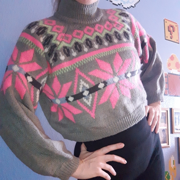 Planet Gold Sweaters - 4/$10!! Sexy Ski Bunny Crop Sweater